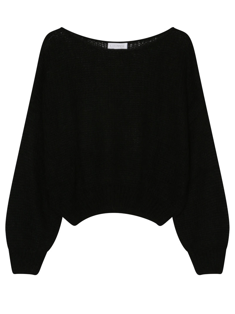 Black Mohair and Alpaca Sweater Black mohair-and-alpaca-sweater-black Small L.Cuppini