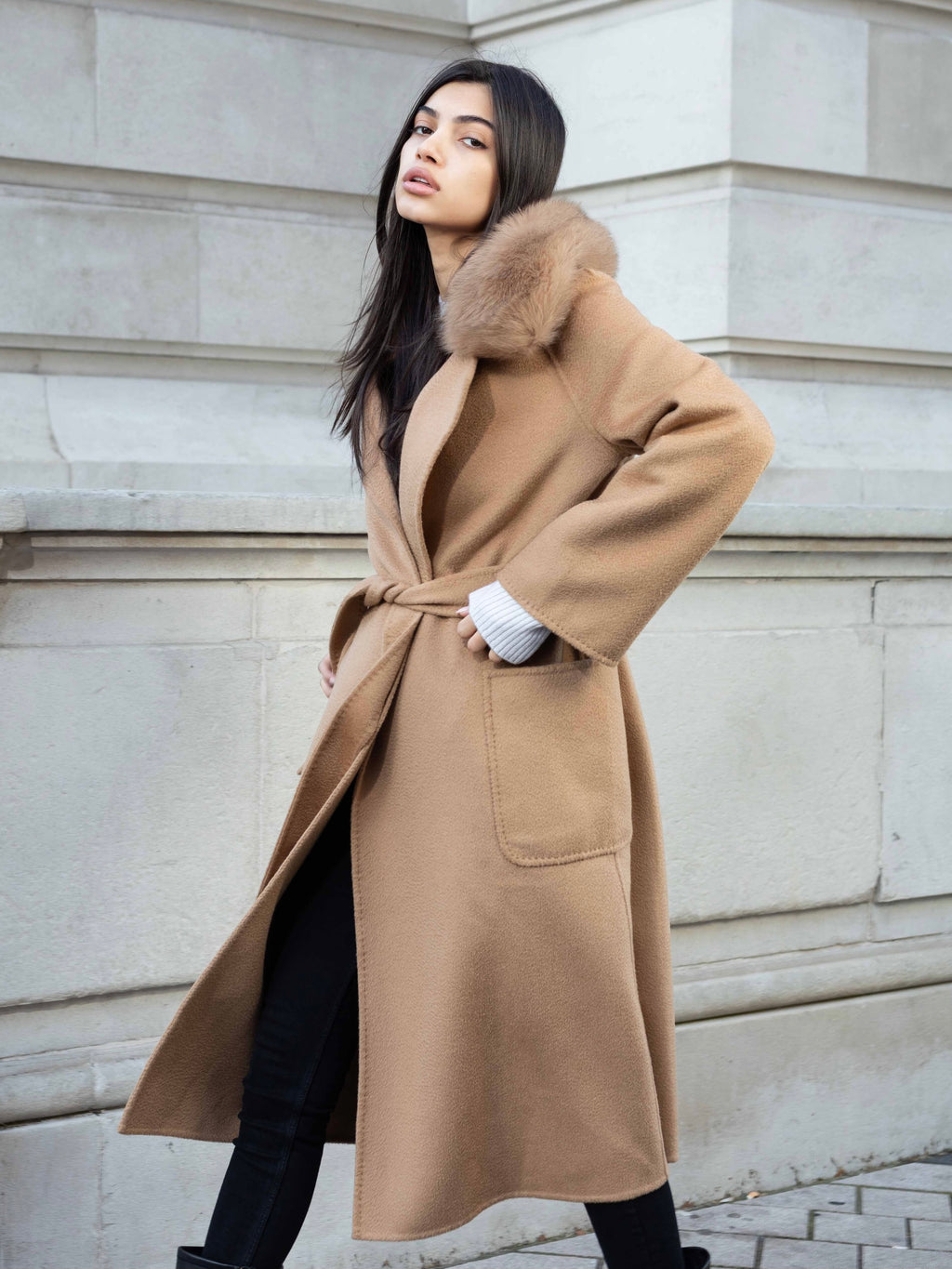 Dark Gray Camila Coat Camel copy-of-camila-coat-camel Coat XS-S,Medium - Large L.Cuppini