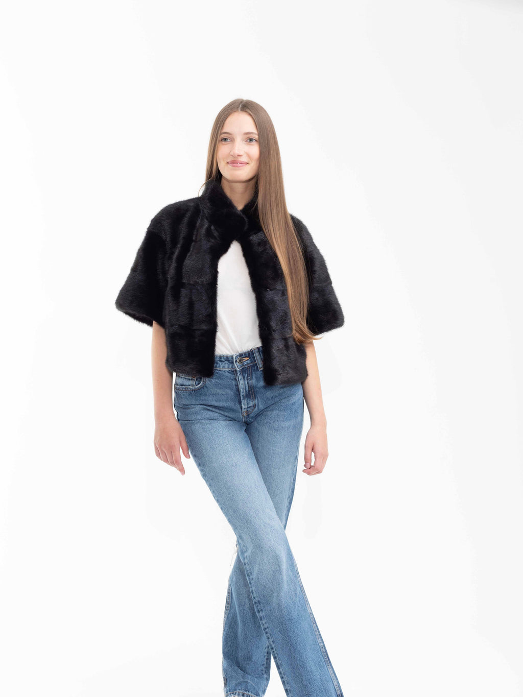 Dark Slate Gray Frida Bolero Black copy-of-frida-mink-bolero-black Coat S,M,L (Ships 2-3 weeks after purchase is made) L.Cuppini
