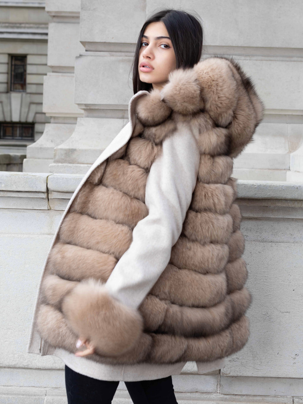Dark Gray Aspen Reversible Parka & Vest Light Beige aspen-reversible-coat Coat Petite/XS,S (Low in stock),M (Low in stock),L (Low in stock) L.Cuppini
