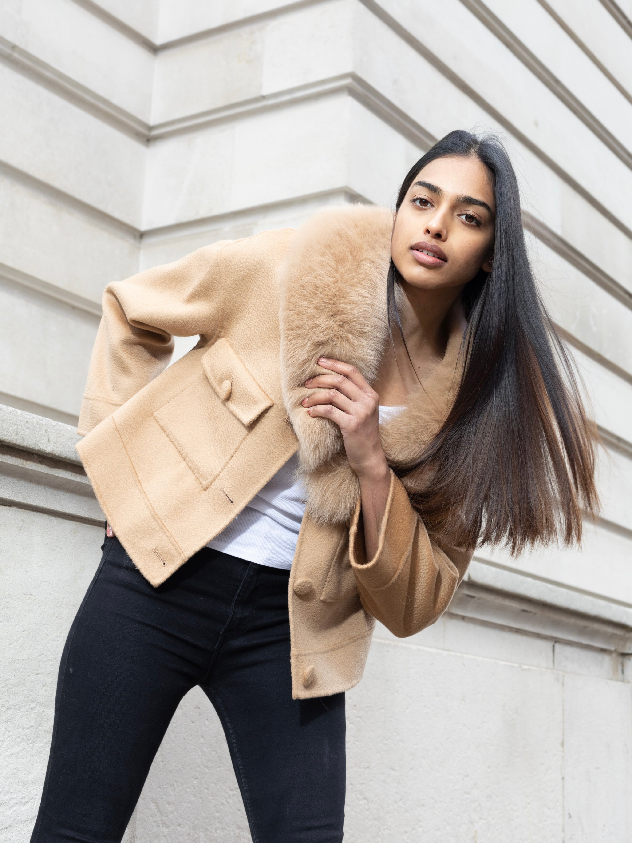 London Cashmere Jacket Camel – L.Cuppini