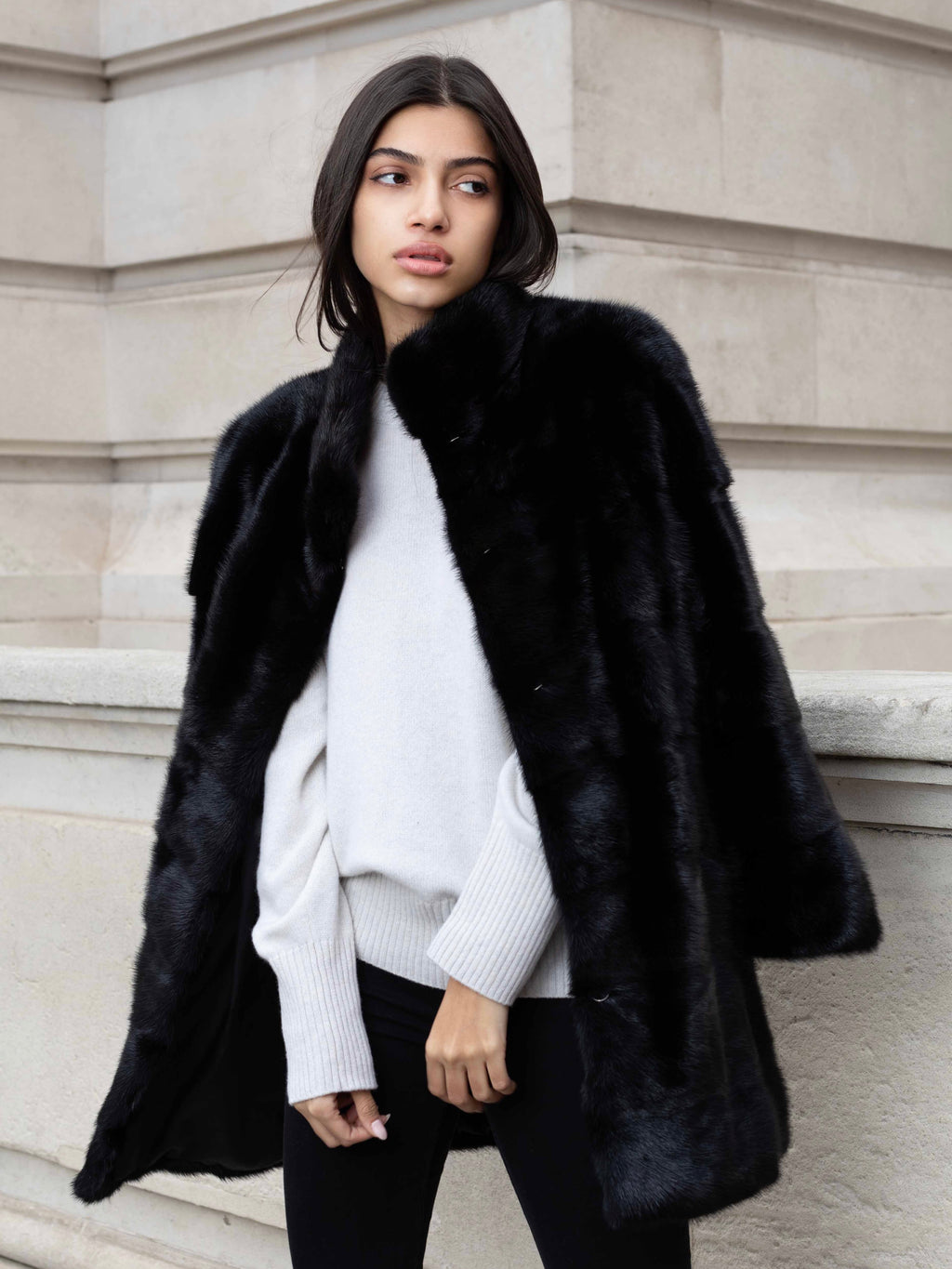 Gray Jona Coat Black jona-mink-coat-black Coat XS,S,M,L,XL L.Cuppini