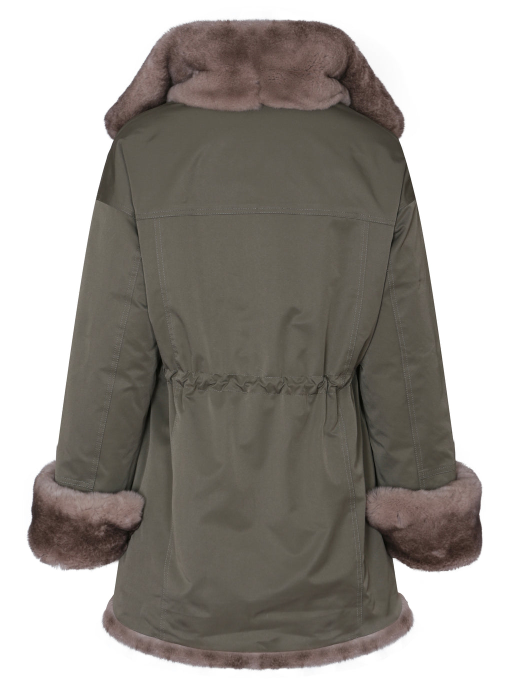 Dim Gray The Elisa Parka Khaki Green the-elisa-parka-khaki-green Coat S,M,L L.Cuppini