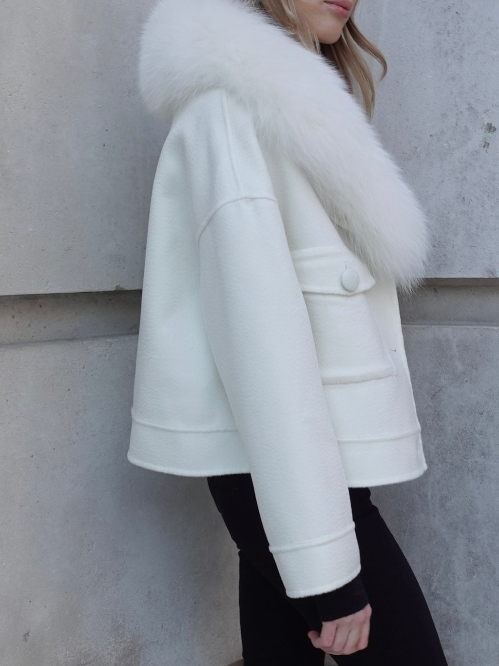 Dark Gray London Cashmere Jacket White london-cashmere-jacket-white Coat XS-S,S-M,L-XL L.Cuppini