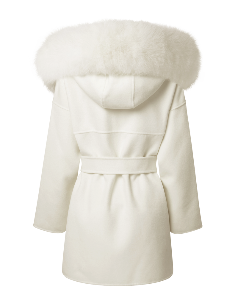 Light Gray Louise Cashmere Coat Ivory louise-ivory-pre-order Coat Extra Small - Small / Ivory White,Small - Medium / Ivory White,Large - Extra Large / Ivory White L.Cuppini