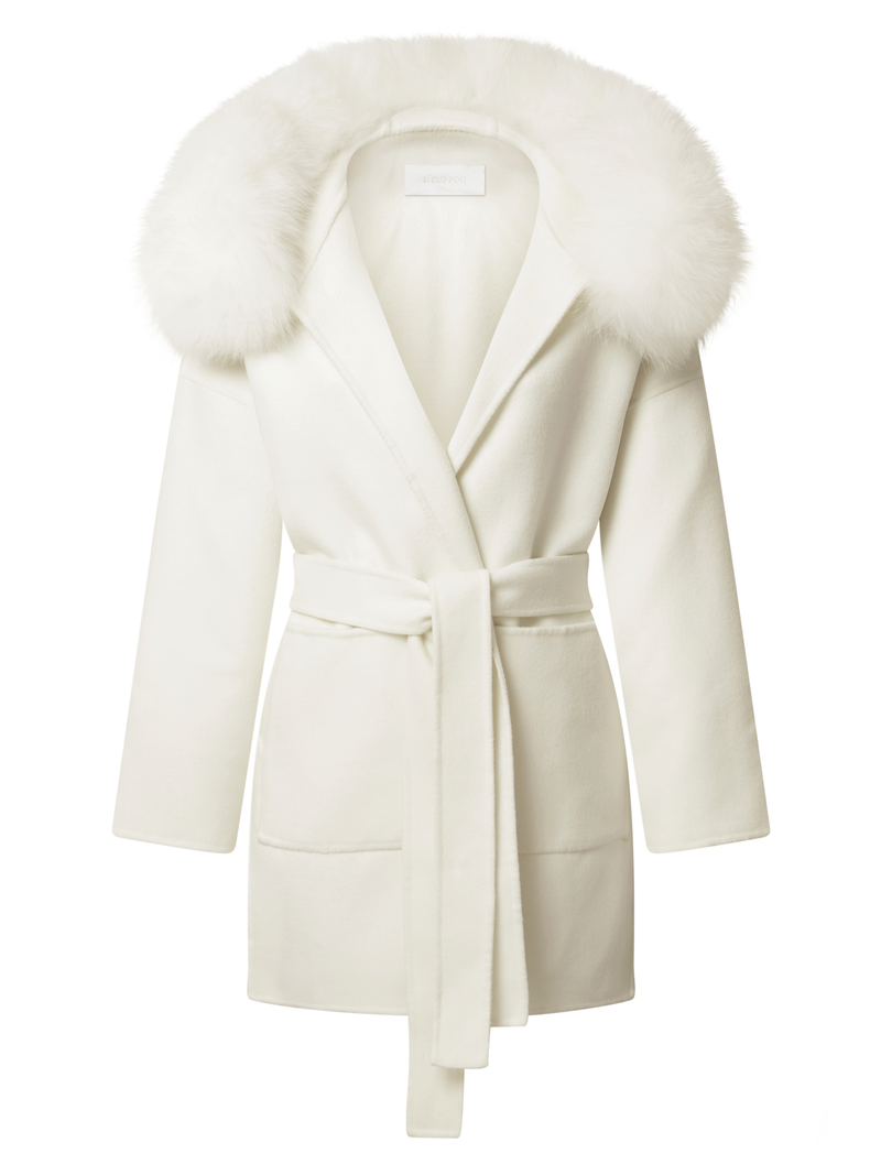 Antique White Louise Cashmere Coat Ivory louise-ivory-pre-order Coat Extra Small - Small / Ivory White,Small - Medium / Ivory White,Large - Extra Large / Ivory White L.Cuppini